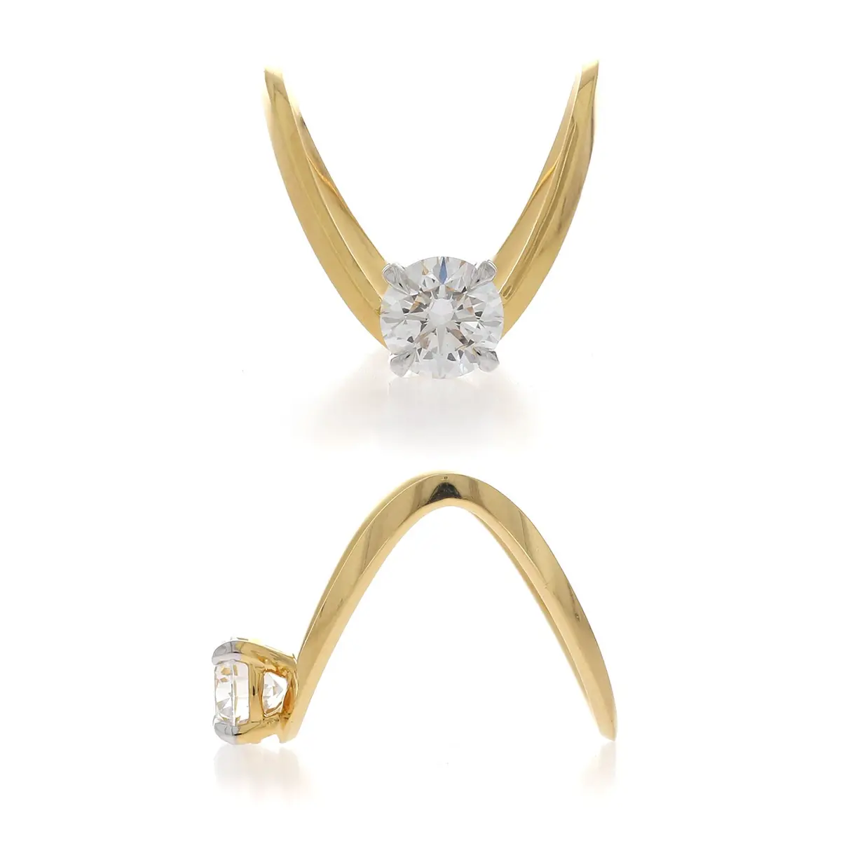 Round Diamond Solitaire Band 